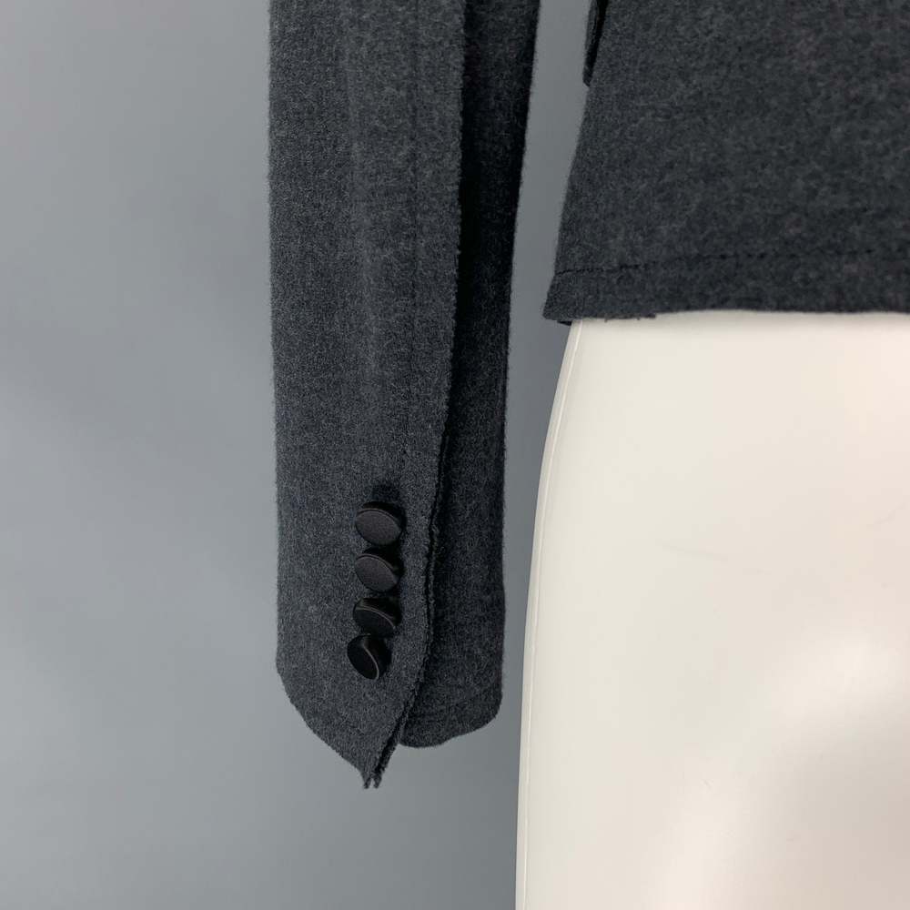 DOLCE & GABBANA Size 6 Grey Virgin Wool Jacket Blazer - Picture 5 of 7